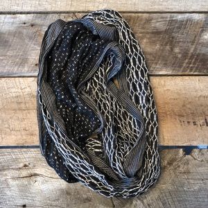 Black and White Infinity Scarf